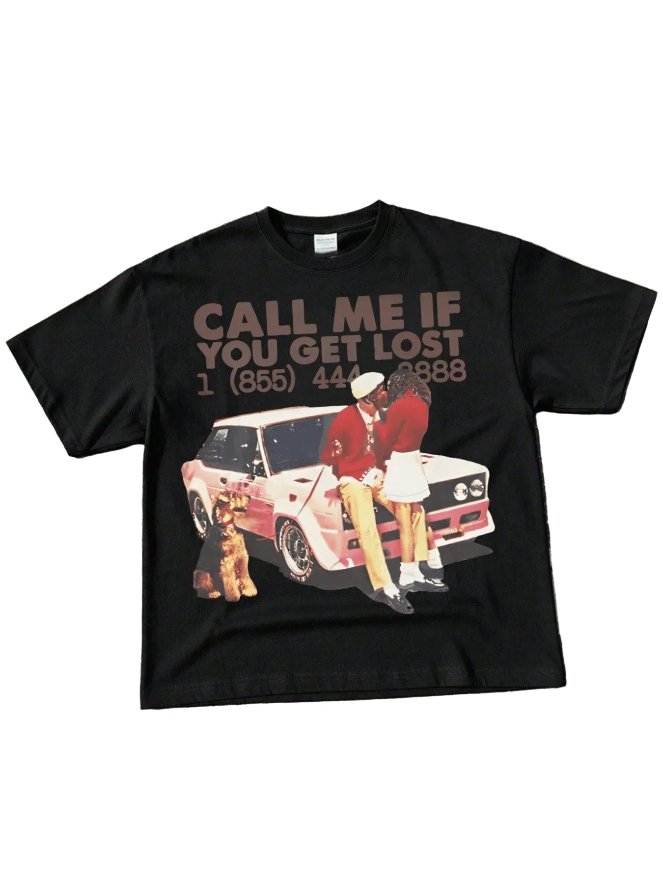 Plus Size Retro Car-Themed Romantic Graphic Tee,Casual Digital Print Pure Heavy Cotton T Shirt,220g Cotton T-Shirt,Gift,Summer,Unisex Black