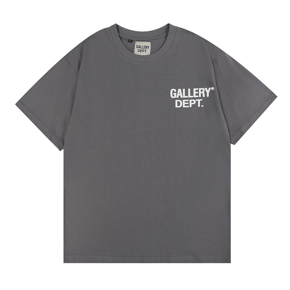 GALLERY D-EPT T-Shirt Car Letter Short Sleeve Men And Women High Street Half Sleeve Car Print Round Neck Loose Men's Tops Round Neck Casual Short Sleeve GALLERY Grey