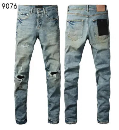 Ksubi Mens Slim Fit Distressed Ripped Biker Jeans ... Q10