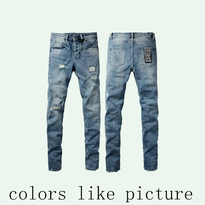 Ksubi Mens Slim Fit Distressed Ripped Biker Jeans ... Champagne