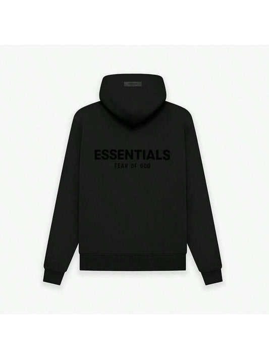 Essentials Autumn Winter Hoodie - Loose Drop Shoulder Hooded Sweatshirt For Women/Men | Vintage Flocking + Breathable Tech | Warm Cotton Flocking STRETCH LIMO