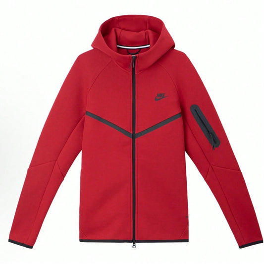 Nike Tech Fleece Zip Up Hoodie - Red