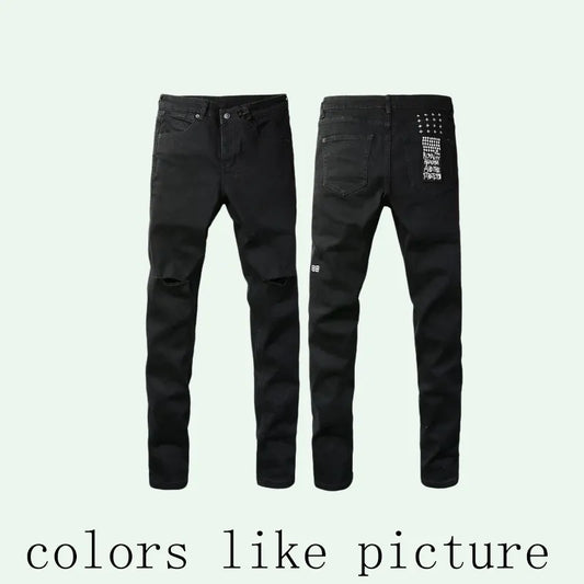 Ksubi Mens Slim Fit Distressed Ripped Biker Jeans  ... Brown