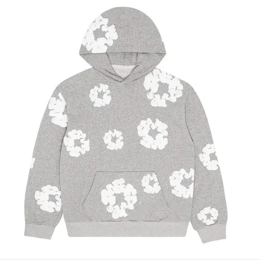 Men's Designer Denim Tears Hoodie - Grey