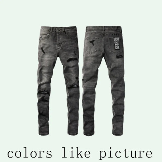 Ksubi Mens Slim Fit Distressed Ripped Biker Jeans  ... Silver